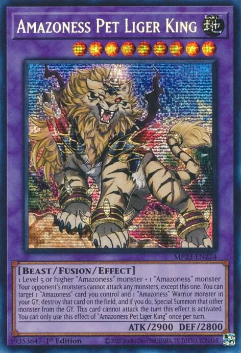 Amazoness Pet Liger King MP23-EN224 Yu-Gi-Oh card from 25th Anniversary Tin: Dueling Heroes Mega Pack
