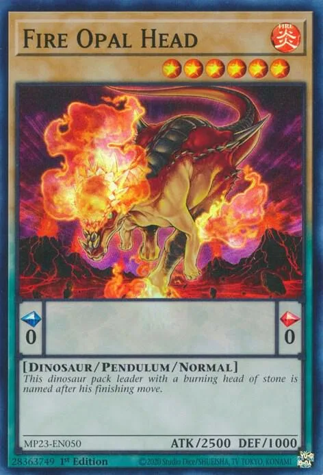 Fire Opal Head MP23-EN050 Yu-Gi-Oh card from 25th Anniversary Tin: Dueling Heroes Mega Pack