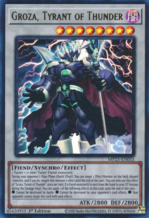 Groza, Tyrant of Thunder MP23-EN055 Yu-Gi-Oh card from 25th Anniversary Tin: Dueling Heroes Mega Pack