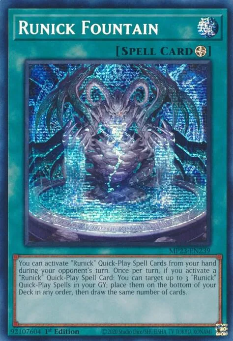 Runick Fountain MP23-EN239 Yu-Gi-Oh card from 25th Anniversary Tin: Dueling Heroes Mega Pack
