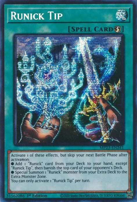Runick Tip MP23-EN241 Yu-Gi-Oh card from 25th Anniversary Tin: Dueling Heroes Mega Pack
