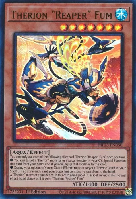 Therion "Reaper" Fum MP23-EN060 Yu-Gi-Oh card from 25th Anniversary Tin: Dueling Heroes Mega Pack