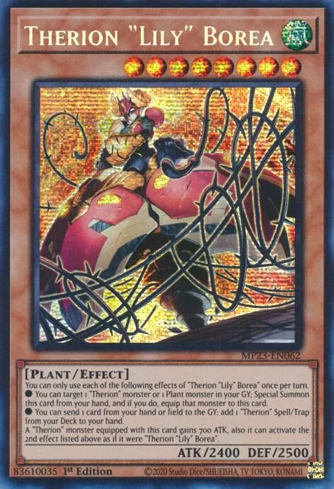 Therion "Lily" Borea MP23-EN062 Yu-Gi-Oh card from 25th Anniversary Tin: Dueling Heroes Mega Pack