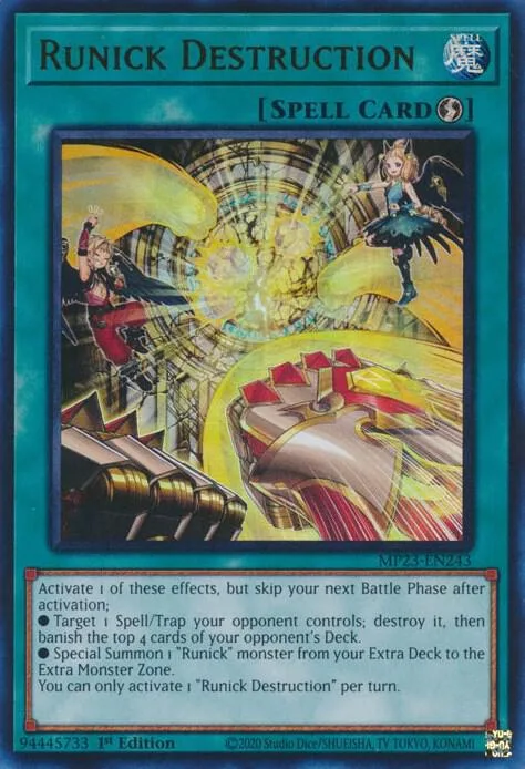 Runick Destruction MP23-EN243 Yu-Gi-Oh card from 25th Anniversary Tin: Dueling Heroes Mega Pack