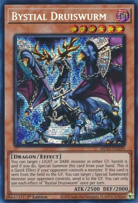 Bystial Druiswurm MP23-EN159 Yu-Gi-Oh card from 25th Anniversary Tin: Dueling Heroes Mega Pack