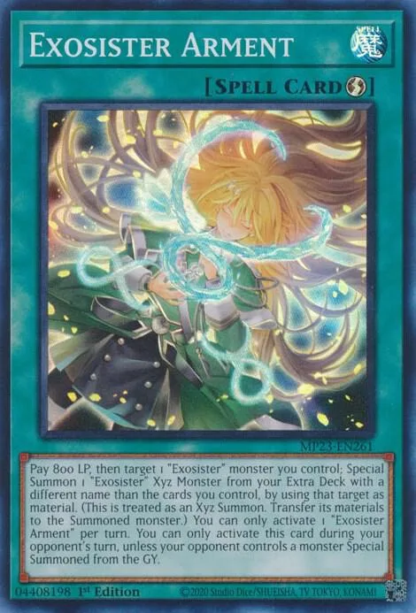 Exosister Arment MP23-EN261 Yu-Gi-Oh card from 25th Anniversary Tin: Dueling Heroes Mega Pack