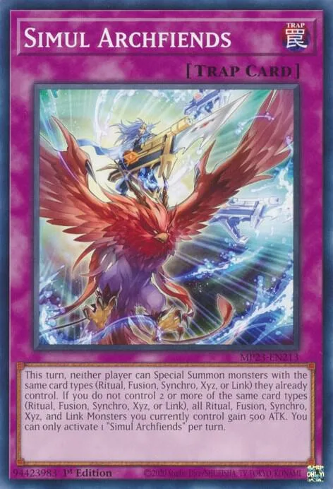 Simul Archfiends MP23-EN213 Yu-Gi-Oh card from 25th Anniversary Tin: Dueling Heroes Mega Pack