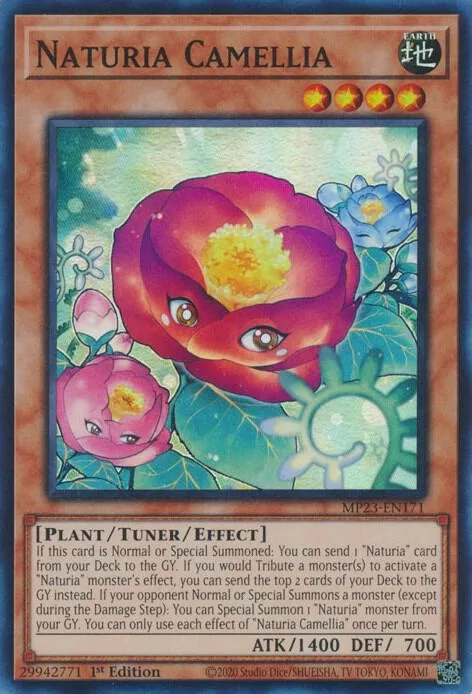 Naturia Camellia MP23-EN171 Yu-Gi-Oh card from 25th Anniversary Tin: Dueling Heroes Mega Pack