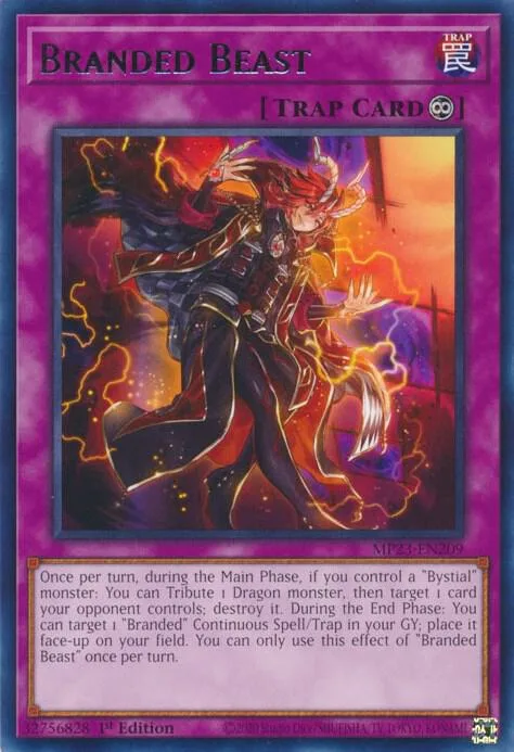 Branded Beast MP23-EN209 Yu-Gi-Oh card from 25th Anniversary Tin: Dueling Heroes Mega Pack