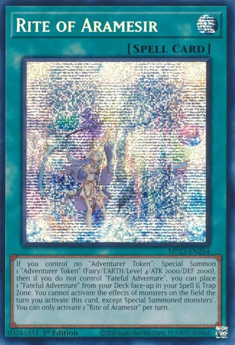 Rite of Aramesir MP23-EN264 Yu-Gi-Oh card from 25th Anniversary Tin: Dueling Heroes Mega Pack