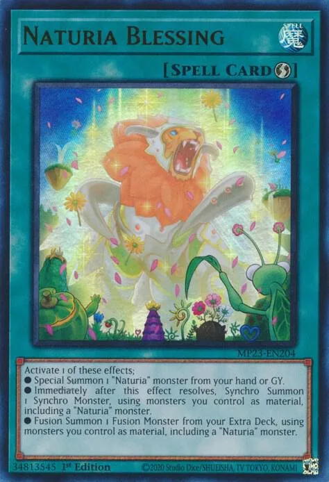 Naturia Blessing MP23-EN204 Yu-Gi-Oh card from 25th Anniversary Tin: Dueling Heroes Mega Pack