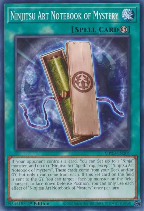 Ninjitsu Art Notebook of Mystery MP23-EN201 Yu-Gi-Oh card from 25th Anniversary Tin: Dueling Heroes Mega Pack