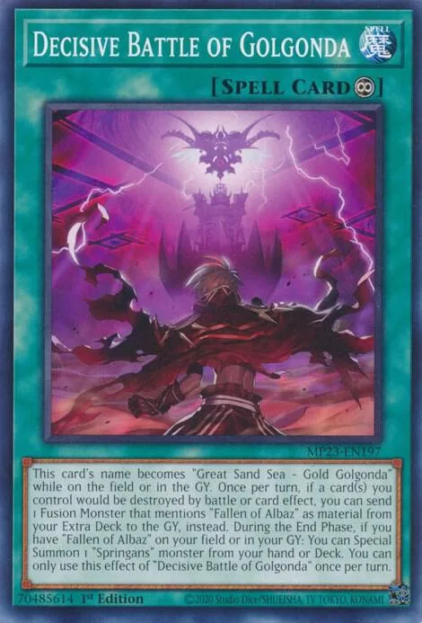 Decisive Battle of Golgonda MP23-EN197 Yu-Gi-Oh card from 25th Anniversary Tin: Dueling Heroes Mega Pack
