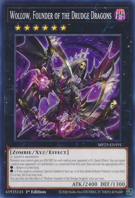 Wollow, Founder of the Drudge Dragons MP23-EN191 Yu-Gi-Oh card from 25th Anniversary Tin: Dueling Heroes Mega Pack