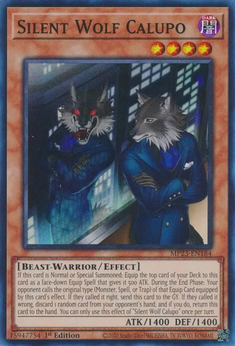 Silent Wolf Calupo MP23-EN184 Yu-Gi-Oh card from 25th Anniversary Tin: Dueling Heroes Mega Pack