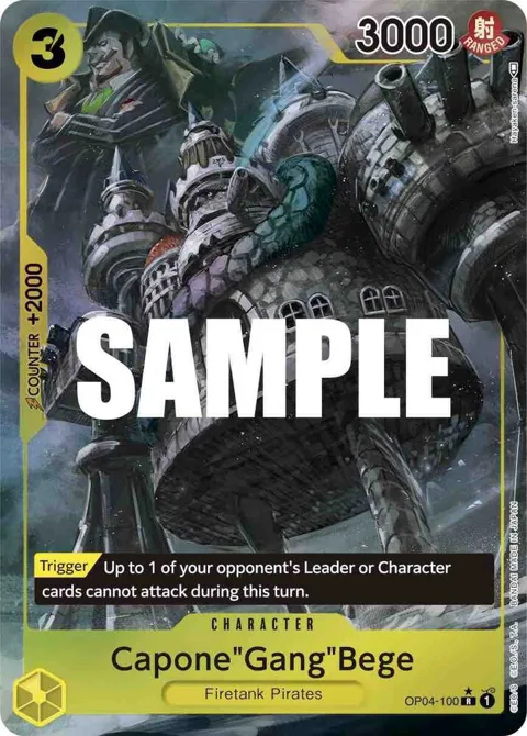 Capone"Gang"Bege Alt Art OP04-100 One Piece card from Kingdoms of Intrigue