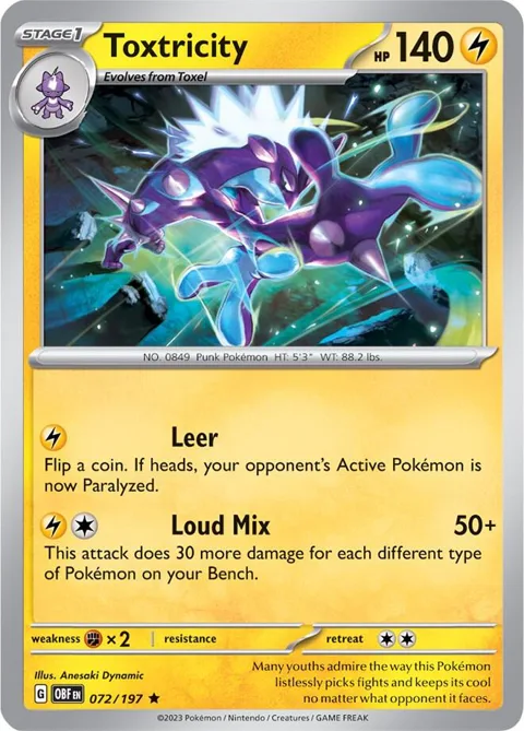 Toxtricity #072/197 Pokémon card from Deck Exclusives