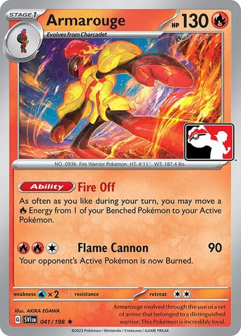 Armarouge #041/198 Pokémon card from Prize Pack Series Cards