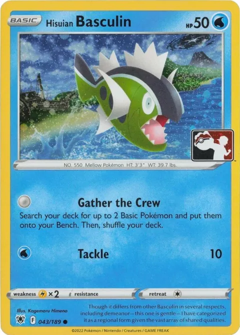 Hisuian Basculin - 043/189 Cosmos Holo #043/189 Holofoil Pokémon card from Prize Pack Series Cards