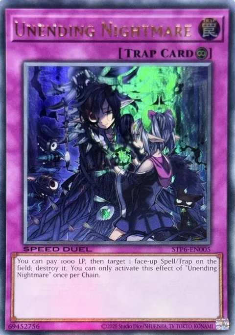 Unending Nightmare STP6-EN005 Yu-Gi-Oh card from Speed Duel: Tournament Pack 6