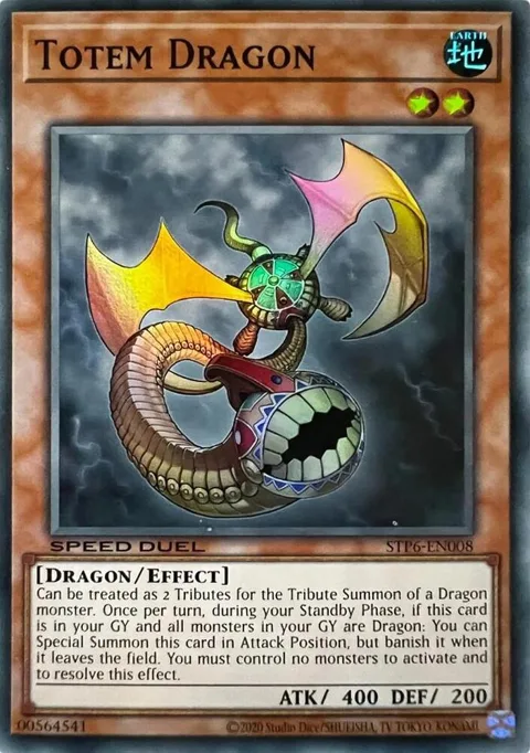 Totem Dragon STP6-EN008 Yu-Gi-Oh card from Speed Duel: Tournament Pack 6