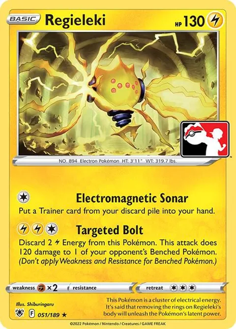 Regieleki #051/189 Pokémon card from Prize Pack Series Cards