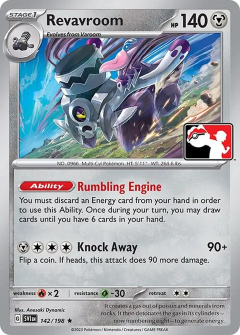 Revavroom #142/198 Pokémon card from Prize Pack Series Cards