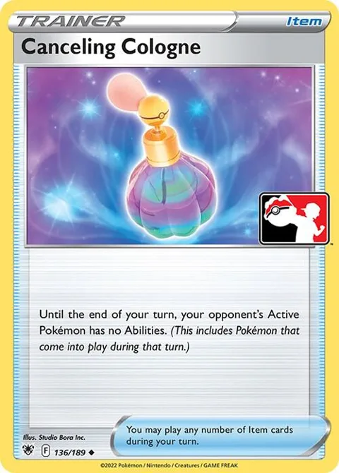 Canceling Cologne #136/189 Pokémon card from Prize Pack Series Cards