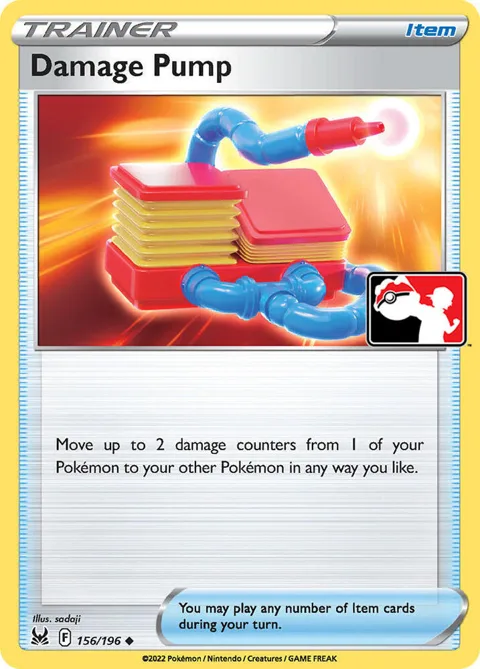 Damage Pump #156/196 Pokémon card from Prize Pack Series Cards