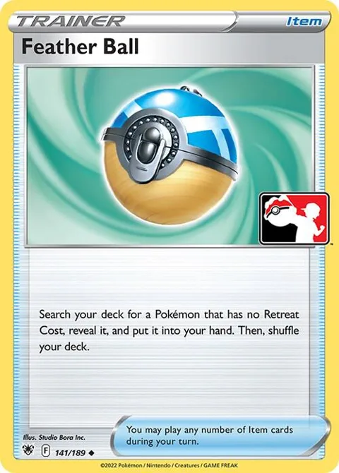 Feather Ball #141/189 Pokémon card from Prize Pack Series Cards