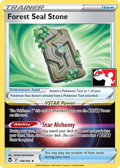 Forest Seal Stone #156/195 Pokémon card from Prize Pack Series Cards