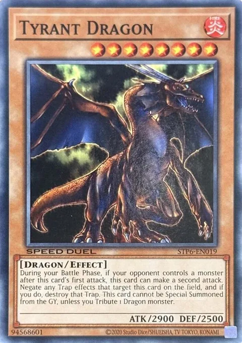 Tyrant Dragon STP6-EN019 Yu-Gi-Oh card from Speed Duel: Tournament Pack 6