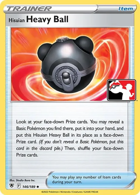 Hisuian Heavy Ball #146/189 Pokémon card from Prize Pack Series Cards