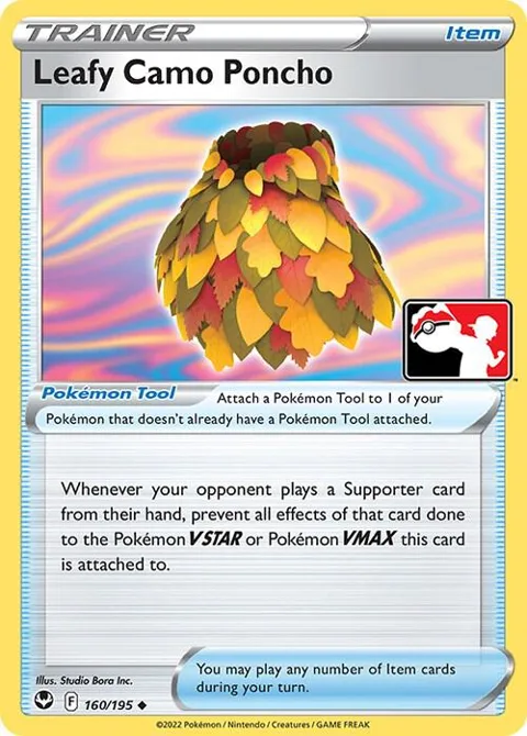 Leafy Camo Poncho #160/195 Pokémon card from Prize Pack Series Cards