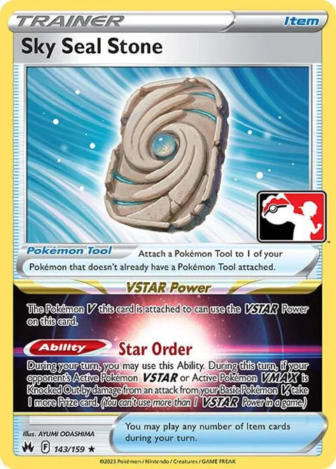 Sky Seal Stone #143/159 Pokémon card from Prize Pack Series Cards