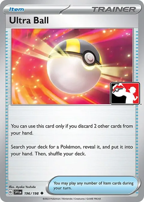 Ultra Ball #196/198 Pokémon card from Prize Pack Series Cards