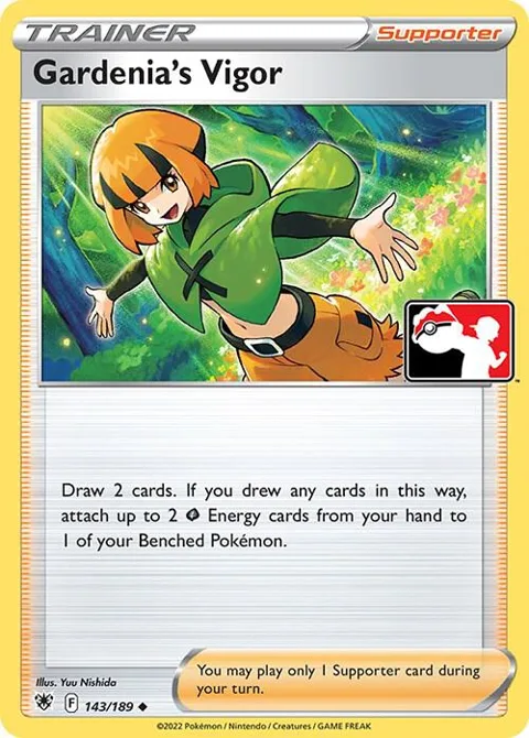 Gardenia's Vigor #143/189 Pokémon card from Prize Pack Series Cards
