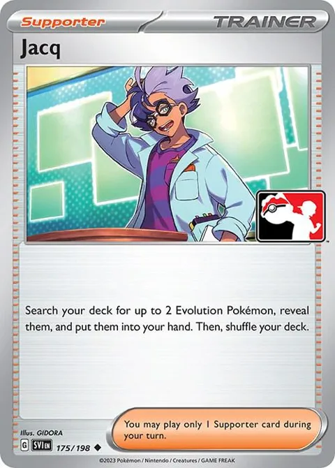 Jacq #175/198 Pokémon card from Prize Pack Series Cards