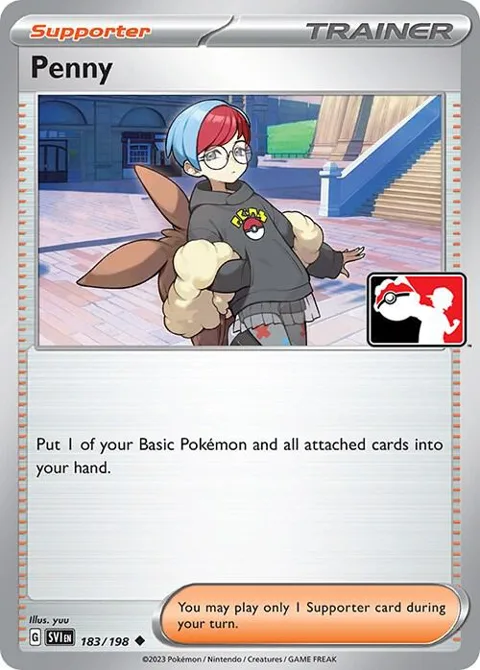 Penny #183/198 Pokémon card from Prize Pack Series Cards