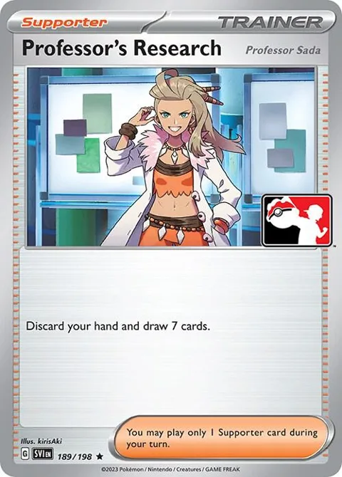 Professor's Research [Professor Sada] #189/198 Pokémon card from Prize Pack Series Cards