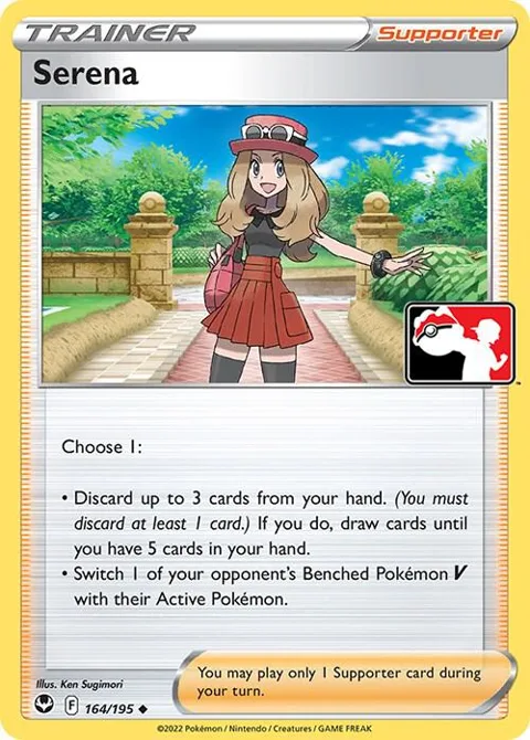 Serena #164/195 Pokémon card from Prize Pack Series Cards
