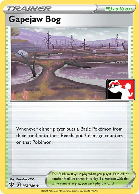 Gapejaw Bog #142/189 Pokémon card from Prize Pack Series Cards