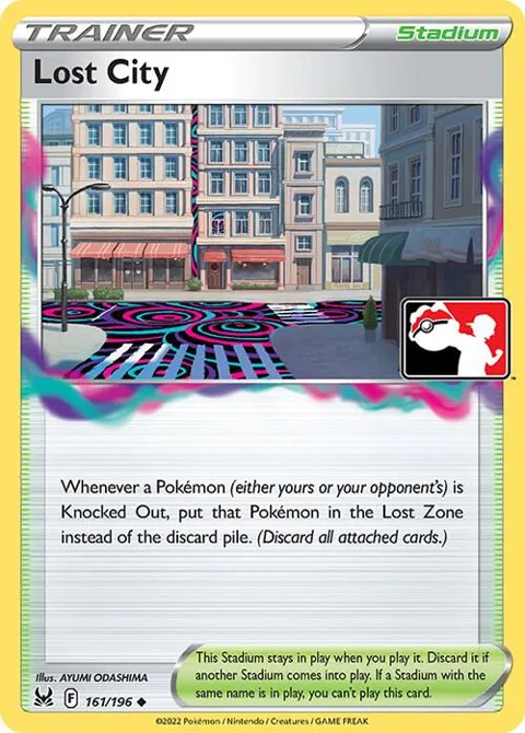 Lost City #161/196 Pokémon card from Prize Pack Series Cards