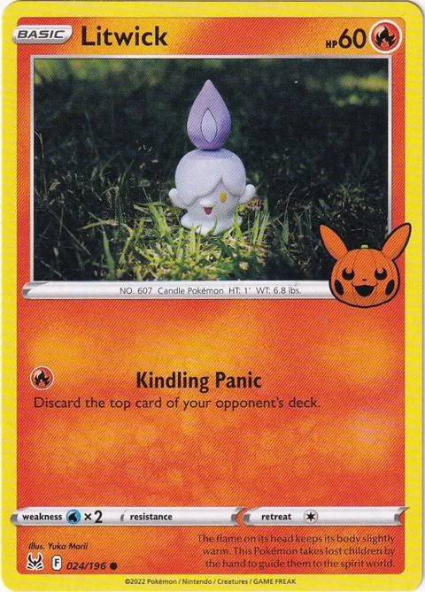 Litwick #024/196 Pokémon card from Trick or Trade BOOster Bundle 2023