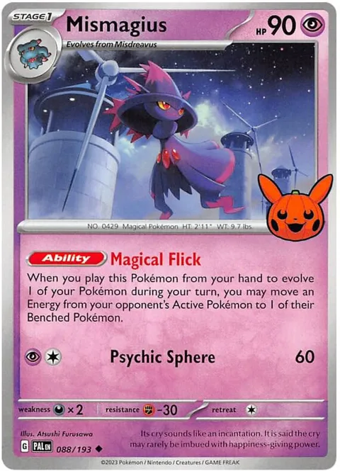 Mismagius #088/193 Pokémon card from Trick or Trade BOOster Bundle 2023