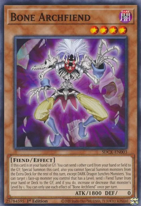 Bone Archfiend SDCK-EN003 Yu-Gi-Oh card from Structure Deck: The Crimson King