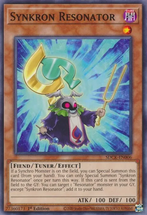 Synkron Resonator SDCK-EN006 Yu-Gi-Oh card from Structure Deck: The Crimson King