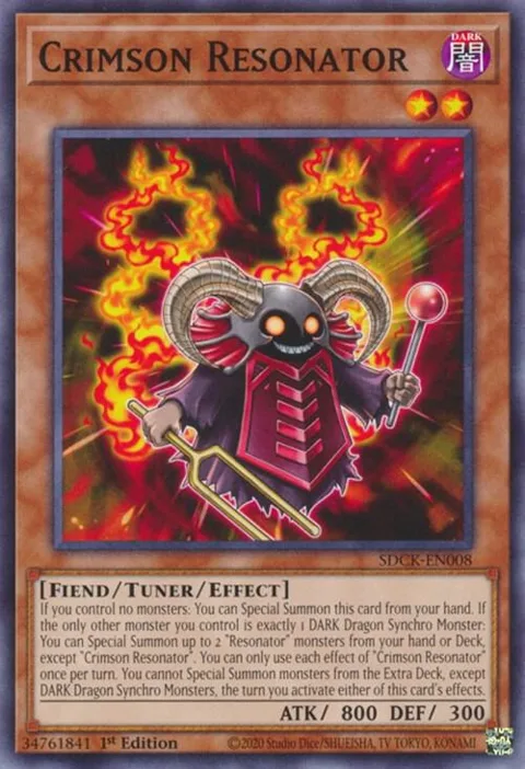 Crimson Resonator SDCK-EN008 Yu-Gi-Oh card from Structure Deck: The Crimson King