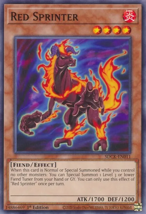 Red Sprinter SDCK-EN011 Yu-Gi-Oh card from Structure Deck: The Crimson King
