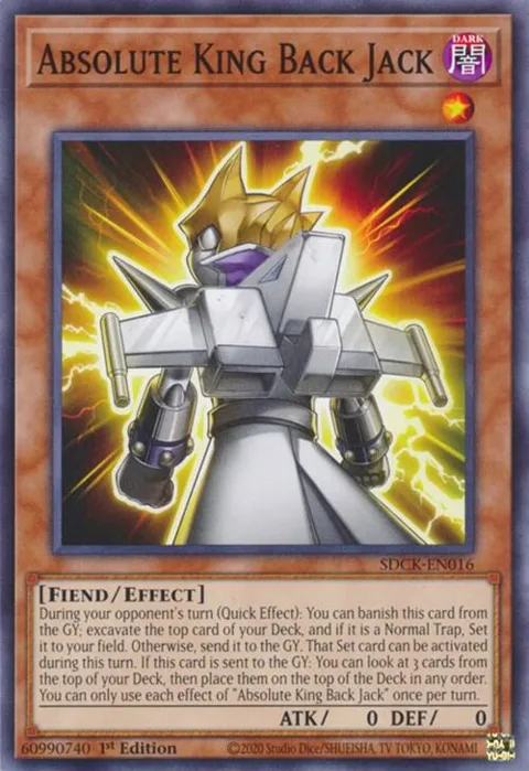 Absolute King Back Jack SDCK-EN016 Yu-Gi-Oh card from Structure Deck: The Crimson King